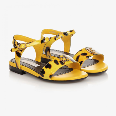 Dolce & Gabbana Teen Girls Yellow Sandals