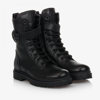 Moncler Petite Carinne Leather Ankle Boots In Black