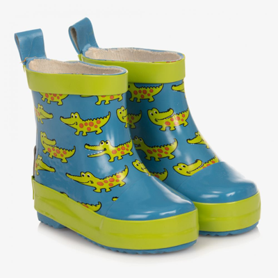 Playshoes Blue Crocodile Rain Boots