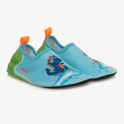 Playshoes Kids' Boys Blue Dino Aqua Shoe