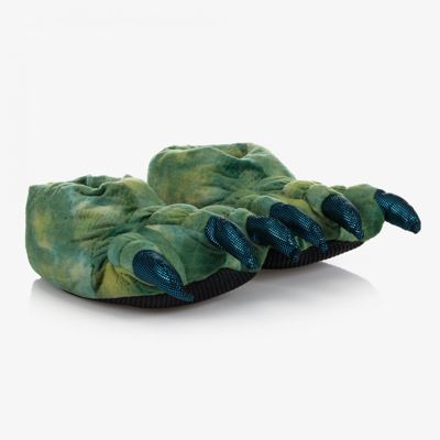 Souza Kids' Boys Green Dragon Feet Slippers