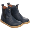 BOBUX KID + NAVY BLUE LEATHER ANKLE BOOTS