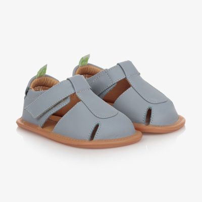 Tip Toey Joey Blue Leather Baby Sandals