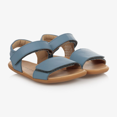 Tip Toey Joey Blue Leather Sandals