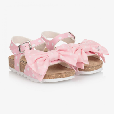 Monnalisa Babies' Girls Pink Bow Sandals
