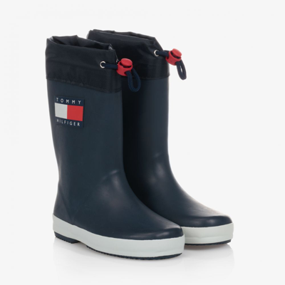 Tommy Hilfiger Navy Blue Logo Rain Boots