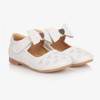 CARAMELO GIRLS WHITE BOW SHOES