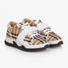 BURBERRY TEEN BEIGE CHECK TRAINERS
