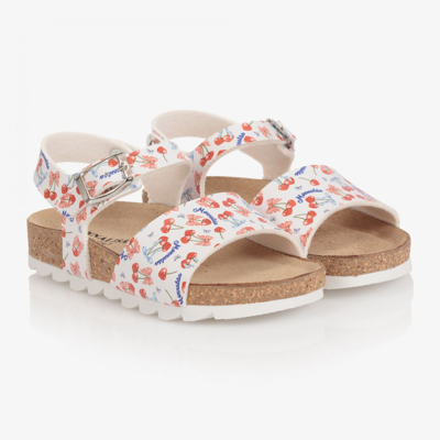 Monnalisa Kids' Girls White Cherry Sandals