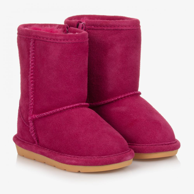 Chipmunks Kids' Girls Pink Suede Boots