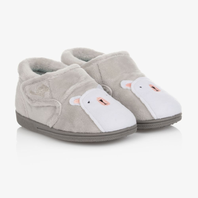 Chipmunks Babies' Grey Polar Bear Slippers