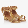 ANGEL'S FACE GIRLS GOLD BOW SANDALS