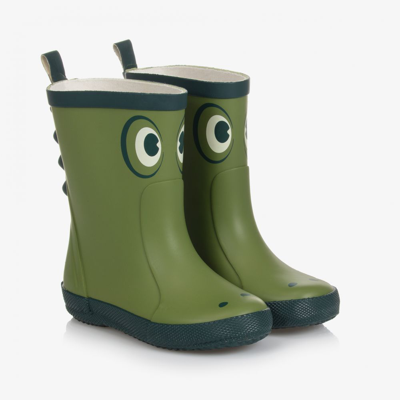 Celavi Babies'  Green Dino Rubber Rain Boots