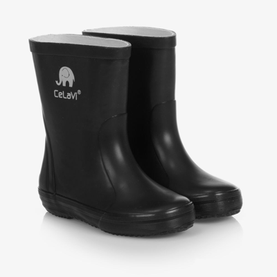 Celavi Black Rubber Rain Boots