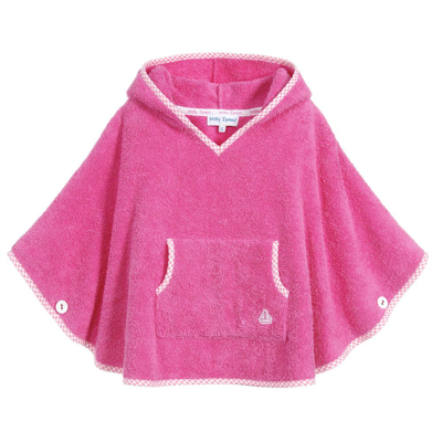 Mitty James Kids' Girls Pink Towelling Poncho