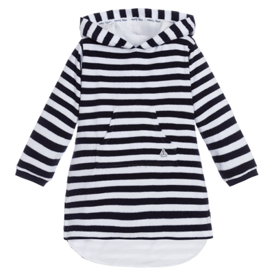 Mitty James Kids' Blue Striped Towelling Robe