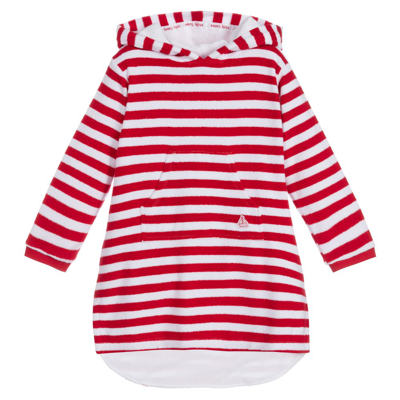 Mitty James Babies' Red Striped Towelling Robe