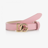 Dolce & Gabbana Girls Pink Patent Leather Belt In Pink