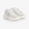 DOLCE & GABBANA WHITE DG LEATHER TRAINERS