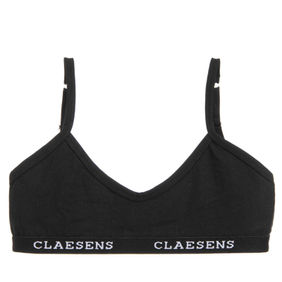 Claesen's Kids' Girls Black Cotton Bra