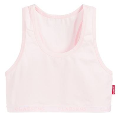 Claesen's Kids' Girls Cotton Crop Top In Pink