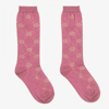 GUCCI PINK GLITTER GG SOCKS