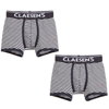 CLAESEN'S BOYS BLUE STRIPE COTTON BOXERS (2 PACK)