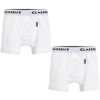 CLAESEN'S BOYS WHITE COTTON BOXER SHORTS (2 PACK)