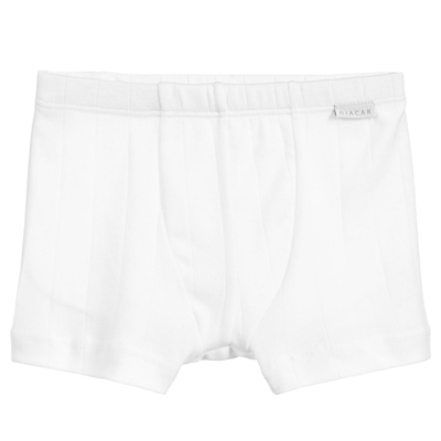 Diacar Kids' Boys White Cotton Boxer Shorts