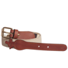ZACCONE BEIGE COTTON & LEATHER MOUSE BELT