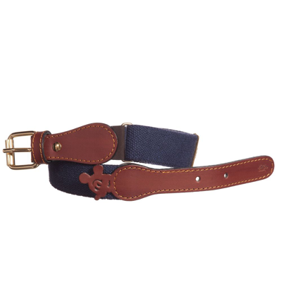 Zaccone Leather Trimmed Blue Belt