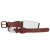 ZACCONE WHITE COTTON & LEATHER MOUSE BELT