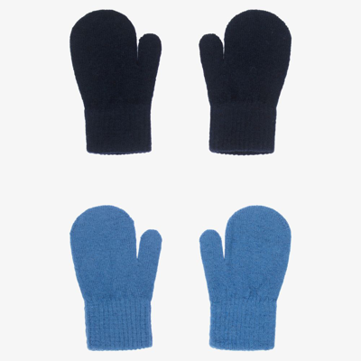 Celavi Blue Knitted Mittens (2 Pack)