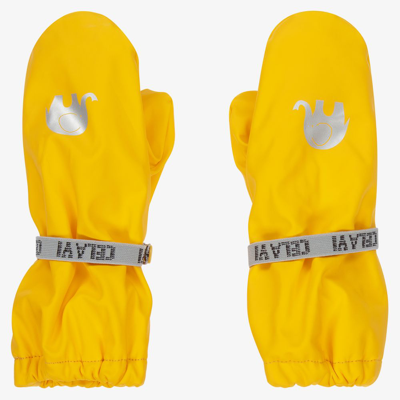 Celavi Yellow Fleece Lined Mittens