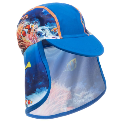 Playshoes Sun Protective Cap (upf 50+) In Blue
