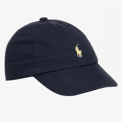 Ralph Lauren Boys Baby Navy Blue Cotton Logo Cap