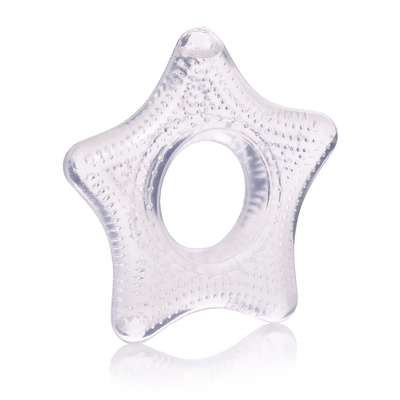 Bam Bam Babies' Clear Star Teether (9cm) In White