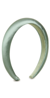 Jennifer Behr Tori Hammered Silk Headband In Sage