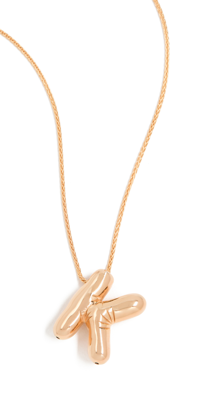 Maison Irem Balloon Initial Letter Necklace In K
