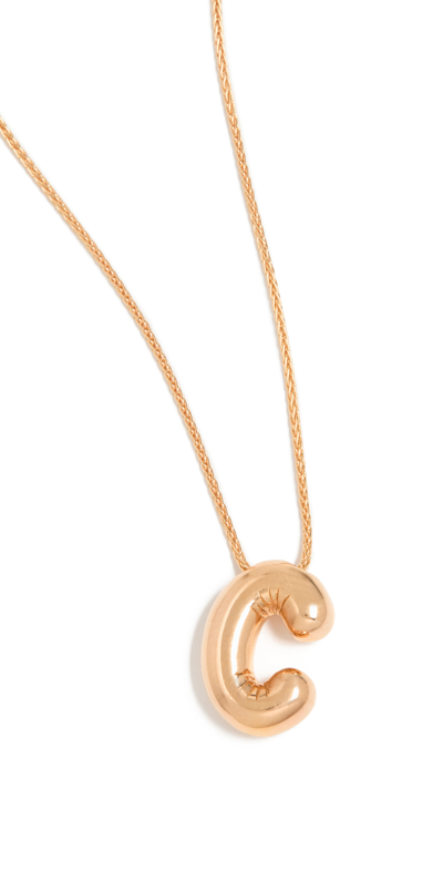 Maison Irem Balloon Initial Letter Necklace In C