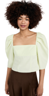 VINCE DRAPED SQUARE NECK TOP