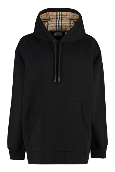 BURBERRY BURBERRY ASYMMETRIC HEM OVERSIZED HOODIE