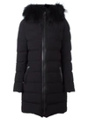 Mackage Calla-x Stretch Genuine Fox Fur Trim Water Repellent Down Coat In Black