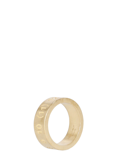 Maison Margiela Engraved Numbers Ring In Gold