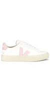 Veja Campo Chromefree Leather Sneaker In White Babe In White