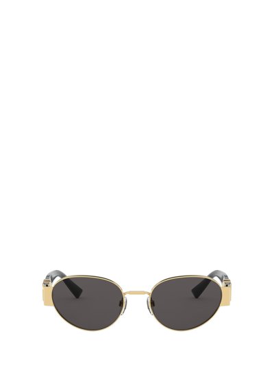 Valentino Va2037 Gold Female Sunglasses In Smoke