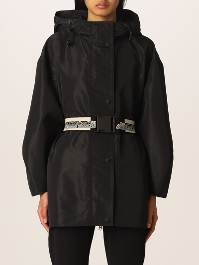 Stella Mccartney Parka In Technical Fabric In 黑色