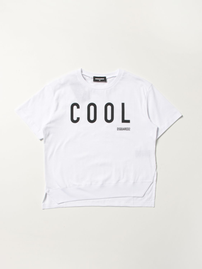 Dsquared2 Junior Kids' T-shirt With Cool Logo In White