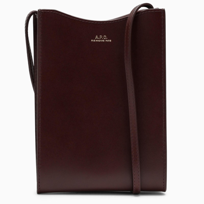Apc Purple Cross-body Wallet In Burgundy