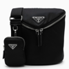 PRADA BLACK RE-NYLON BUCKET CROSS-BODY BAG